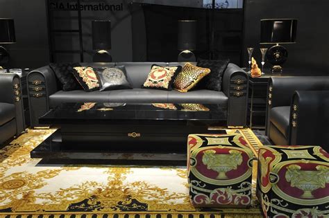 versace tribute sofa|Versace living room.